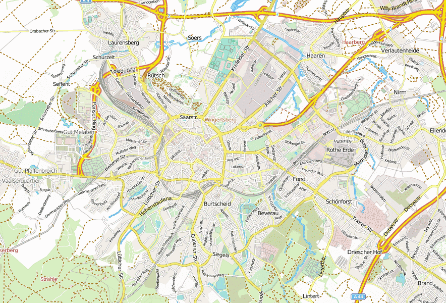 Adalbertsturm Stadtplan Mit Satellitenaufnahme Und Unterkunften Von chen