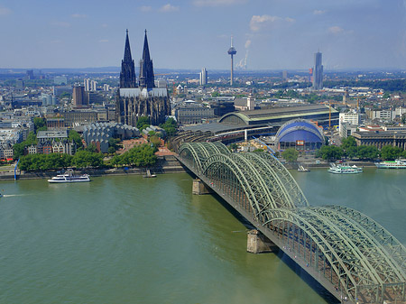 Fotos Hohenzollernbrücke und Kölner Dom aus der Ferne