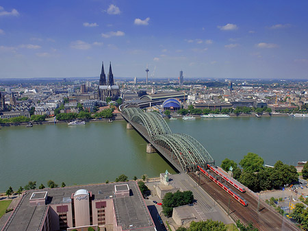 Foto Hohenzollernbrücke und Kölner Dom