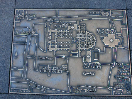 Umgebungskarte beim Kölner Dom